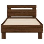 vidaXL Cadre de lit sans matelas avec lumières LED 75x190 cm