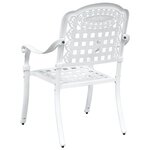 Chaises de jardin vidaXL 2 Pièces en aluminium blanc moulé