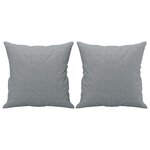 vidaXL Canapé 2 places avec oreillers gris clair 140 cm tissu