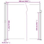 vidaXL Auvent latéral rétractable blanc 200x500 cm
