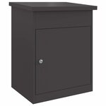 vidaXL Boîte de dépôt de colis Noir 44 x 35 x 59 cm Acier