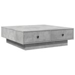 vidaXL Table basse Gris béton 90x90x28 cm Aggloméré