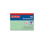 Lot de 100 Fiches bristol 170g A6 lignée Vert HERLITZ