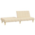 vidaXL Canapé-lit à 2 places crème tissu