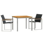 vidaXL Ensemble de salle à manger pour jardin 3 Pièces