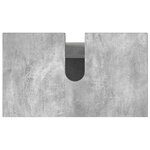 vidaXL Unité de vanité de salle de bain Gris béton 60 x 35 x 60 cm