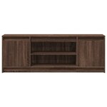 vidaXL Meuble TV avec LED chêne marron 139 5x34x50cm bois d'ingénierie