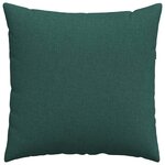 vidaXL Coussins de canapé 2 Pièces Vert foncé 60 x 60 cm tissu