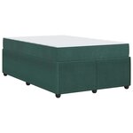 vidaXL Cadre de lit avec matelas Vert foncé 120 x 200 cm tissu