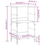 vidaXL Bibliothèque noir 50x33x82 cm bois d'ingénierie