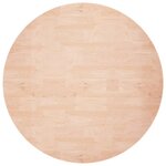vidaXL Dessus de table rond Ø70x1 5 cm Bois de chêne massif non traité