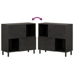 vidaXL Armoire latérale noir 80x33x75 cm bois massif de manguier