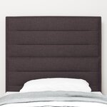 vidaXL Cabeçalho LED Design Lignes Marron Foncé 90 cm Tissu