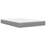 vidaXL Cadre de lit avec matelas Gris clair 160 x 200 cm Tissu