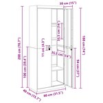 vidaXL Armoire de rangement 2 Pièces Vert olive 80 x 40 x 200 cm Acier