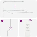 vidaXL Auvent rétractable électrique Vert et blanc 350 x 250 cm