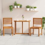 vidaXL Chaise de jardin 2 Pièces Marron 50 x 50 x 91cm