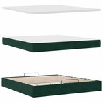 VidaXL Cadre de lit ottoman avec matelas vert foncé 160x200 cm velours