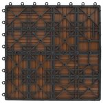 vidaXL Carreau de terrasse 11 Pièces Teck 30 x 30 cm WPC