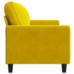 vidaXL Canapé à 2 places Jaune 120 cm Velours