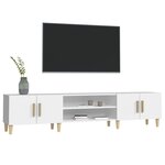 vidaXL Meuble TV Blanc 180x31 5x40 cm Bois d'ingénierie