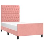 vidaXL Cadre de lit sans matelas rose 90x190 cm velours