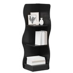 vidaXL Étagère d'angle Noir 34 x 33 x 102 cm Bois d'ingénierie
