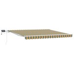 Store rétractable manuel vidaXL avec LED vert et jaune 400x350 cm