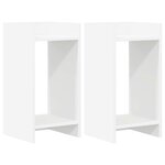 vidaXL Support de Plante 2 pièces Blanc 30 x 30 x 60 cm