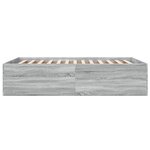 vidaXL Cadre de lit sonoma gris 135x190 cm bois d'ingénierie
