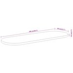 vidaXL Dessus de table 100x40x3 8 cm ovale bois massif d'acacia
