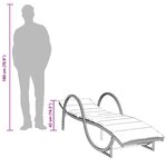 vidaXL Chaise longue avec coussin beige 60x199x42 cm résine tressée