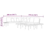 vidaXL Salon de jardin 7 places avec coussins Acacia solide Marron