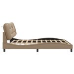 vidaXL Cadre de lit avec lumières LED cappuccino 180x200 cm similicuir