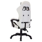 Chaise fauteuil siège pivotante de bureau informatique étude de jeux vidéo avec LED RVB et similicuir multicolore 02_0024198