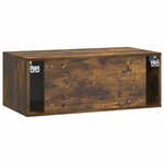 vidaXL Meuble TV mural Chêne fumé 78 5 x 41 x 30 cm Bois d'ingénierie