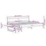 vidaXL Cadre de lit sans matelas cire marron 200x200cm bois pin massif