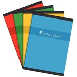 Cahier piqûre 192 pages 5x5 70 g  couverture carte recyclée  format 21 x 29 7 cm CONQUERANT