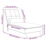 vidaXL Chaise longue de massage avec traversin gris foncé velours