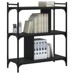 vidaXL Bibliothèque à 3 niveaux noir 76x32x88 cm bois d'ingénierie