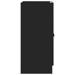 vidaXL Armoire sous évier de salle de bain Noir 56 x 37 5 x 81 cm