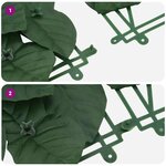 vidaXL Écran de balcon avec feuilles vert foncé 300x100 cm