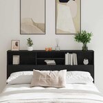 vidaXL Cabinet de Tête de Lit Chêne noir 180 x 19 x 103.5 cm