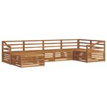 vidaXL Ensemble de canapés d'extérieur 6 Pièces Naturel