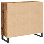 Buffet vidaXL avec 3 portes en vieux bois 90x34x80 cm en bois d'ingénierie