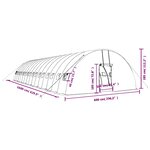 vidaXL Serre avec cadre en acier vert 96 m² 16x6x2 85 m