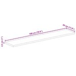 vidaXL Dessus de table rectangulaire bois massif de manguier brut