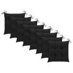 vidaXL Chaises pliables d'extérieur lot de 8 et coussins Bois d'acacia