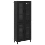 vidaXL Haut Armoire Chêne noir 69 5 x 34 x 180 cm Bois d'ingénierie