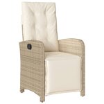 vidaXL Chaises inclinables de jardin lot de 2 avec repose-pied rotin